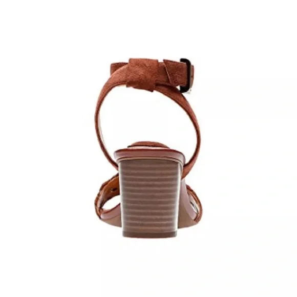 Like new Clarks Brown Ankle Strap Block Heel Sandals - Picture 4 of 11